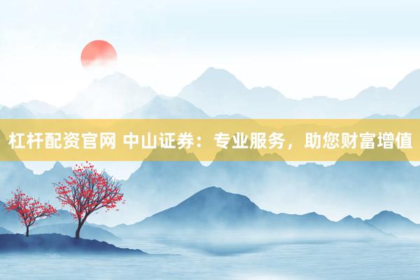 杠杆配资官网 中山证券：专业服务，助您财富增值