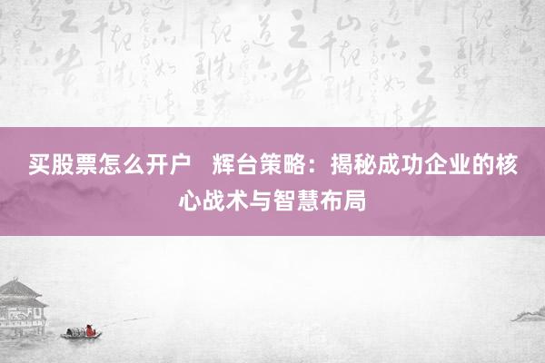 买股票怎么开户   辉台策略：揭秘成功企业的核心战术与智慧布局