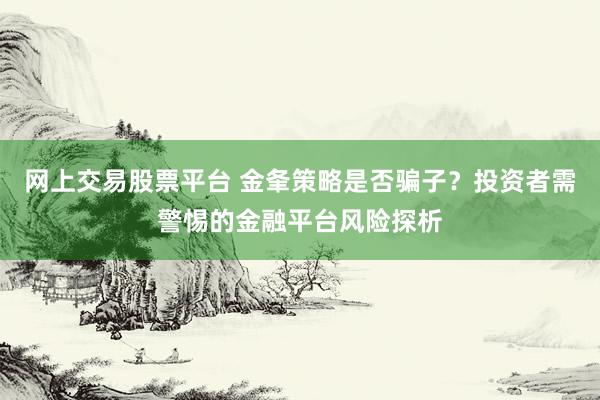 网上交易股票平台 金夆策略是否骗子？投资者需警惕的金融平台风险探析
