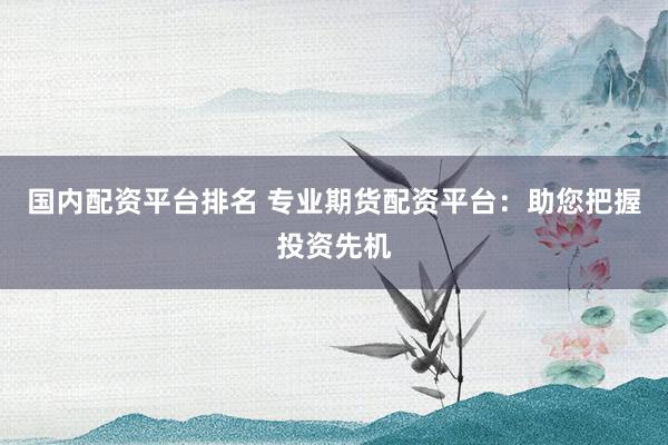 国内配资平台排名 专业期货配资平台：助您把握投资先机