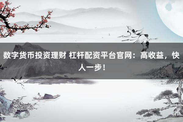 数字货币投资理财 杠杆配资平台官网：高收益，快人一步！