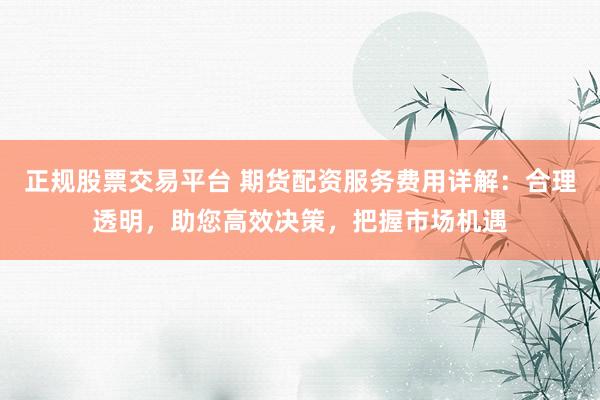 正规股票交易平台 期货配资服务费用详解：合理透明，助您高效决策，把握市场机遇