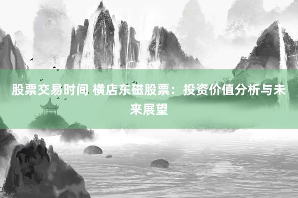 股票交易时间 横店东磁股票：投资价值分析与未来展望